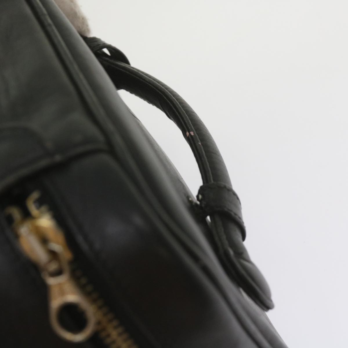 CHANEL Vanity Cosmetic Pouch Leather Black CC Auth 59984