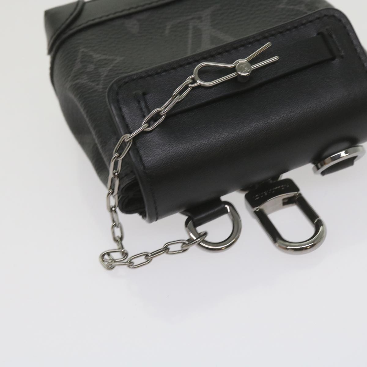 LOUIS VUITTON Monogram Eclipse Mini Steamer Pouch M00340 LV Auth 60001SM