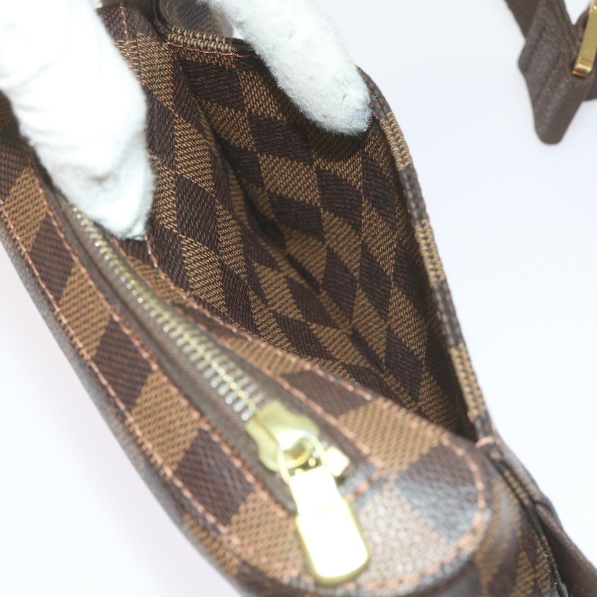 LOUIS VUITTON Damier Ebene Geronimos Shoulder Bag N51994 LV Auth 60076V