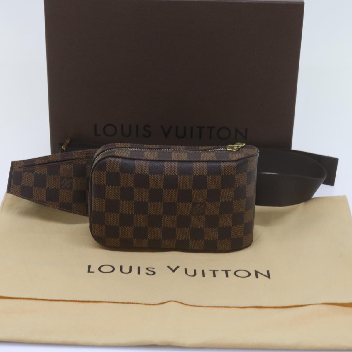 LOUIS VUITTON Damier Ebene Geronimos Shoulder Bag N51994 LV Auth 60076V