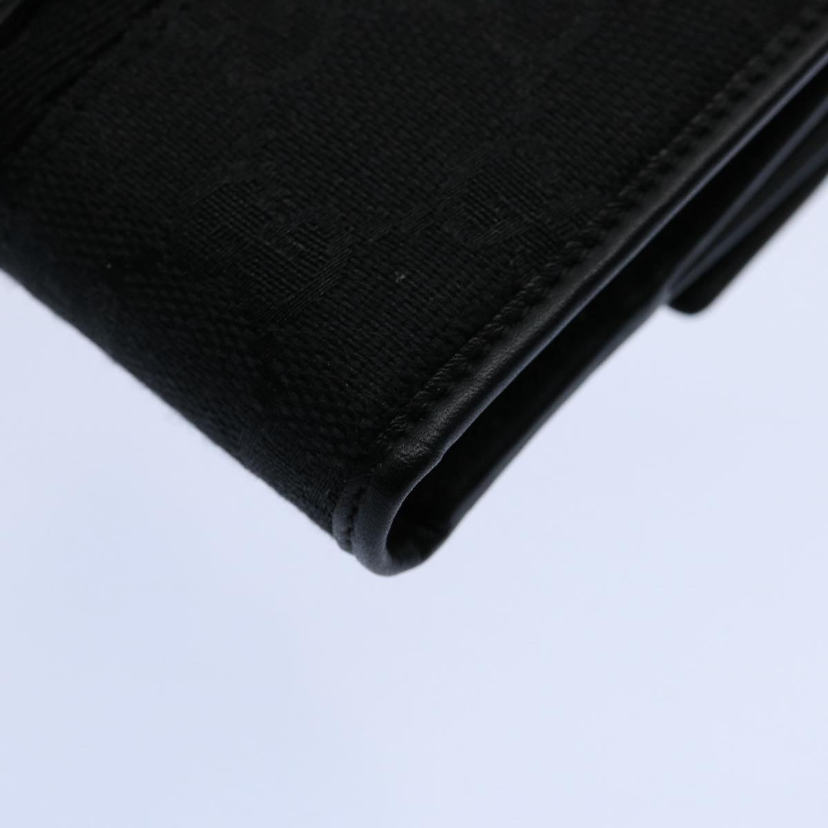 GUCCI GG Canvas Sherry Line Jackie Wallet Black White Auth 60081V
