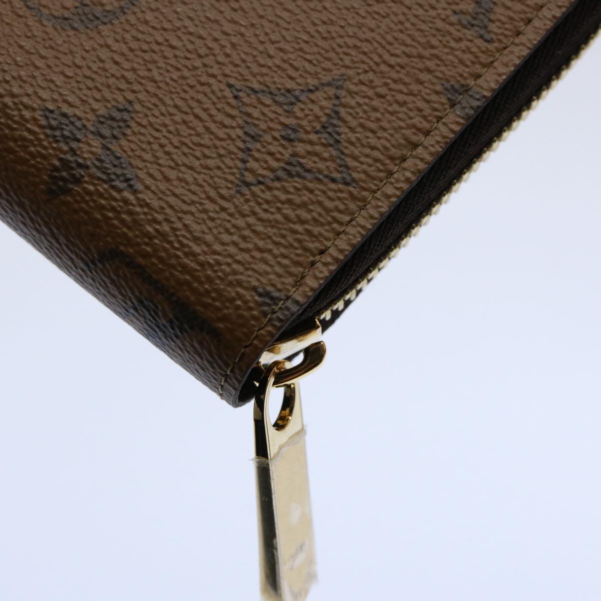 LOUIS VUITTON Monogram Reverse Zippy Wallet Long Wallet M82444 LV Auth 60083SM