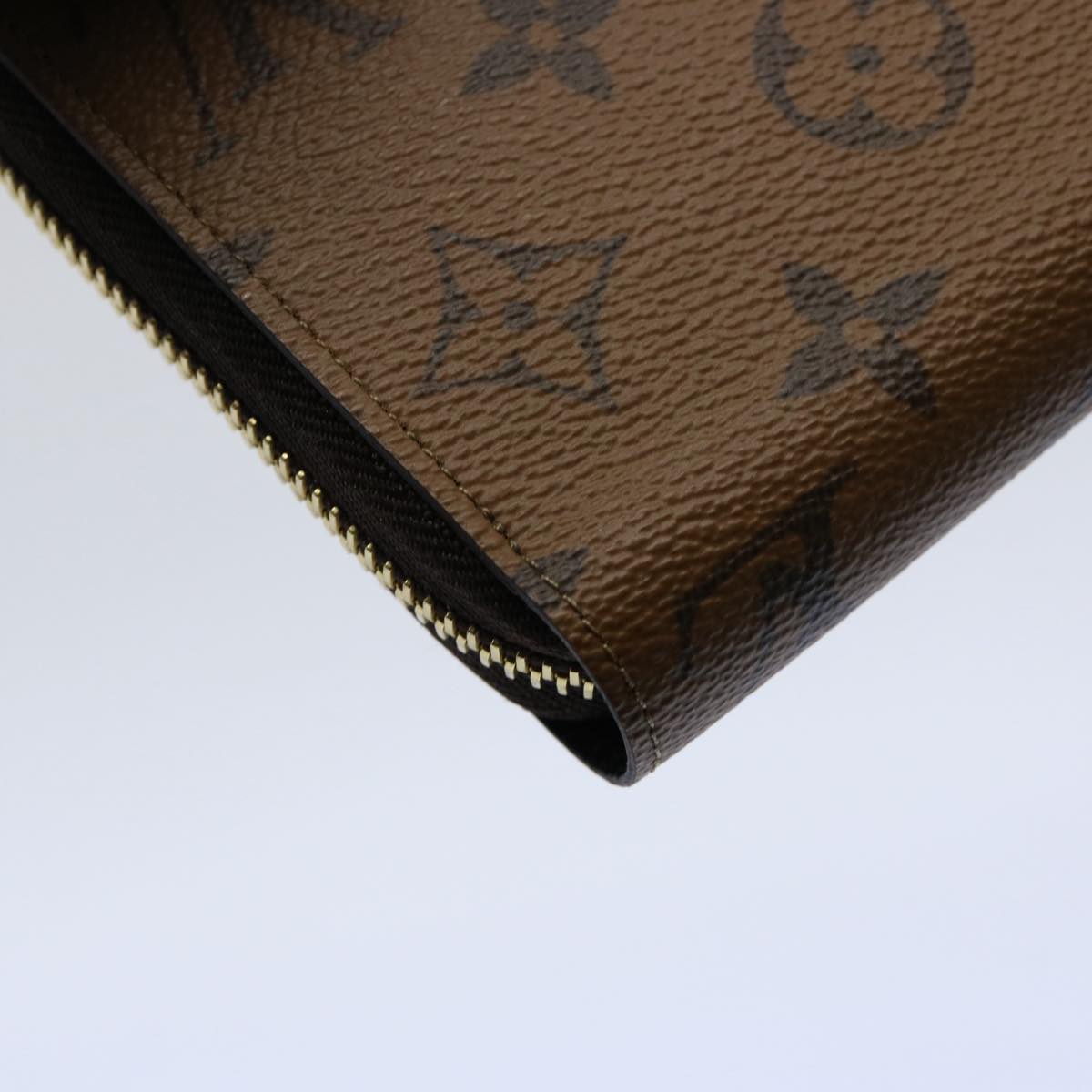 LOUIS VUITTON Monogram Reverse Zippy Wallet Long Wallet M82444 LV Auth 60083SM