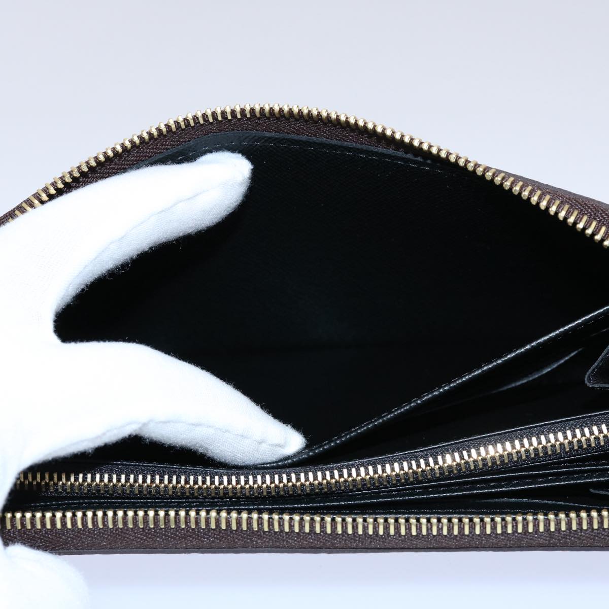 LOUIS VUITTON Monogram Reverse Zippy Wallet Long Wallet M82444 LV Auth 60083SM