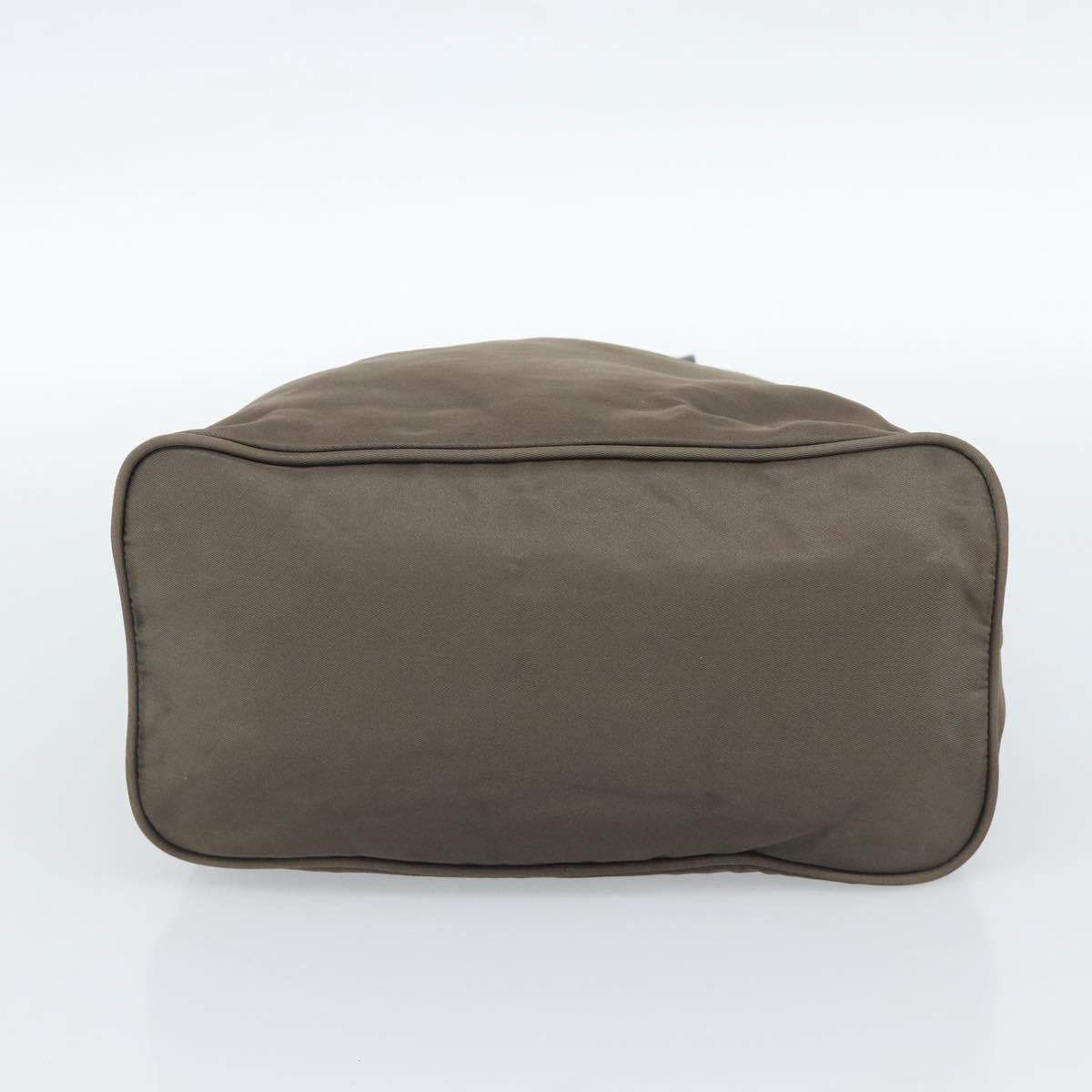 PRADA Hand Bag Nylon Brown Auth 60251