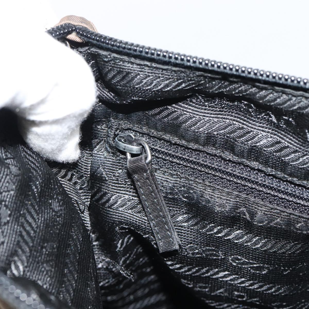 PRADA Hand Bag Nylon Brown Auth 60251