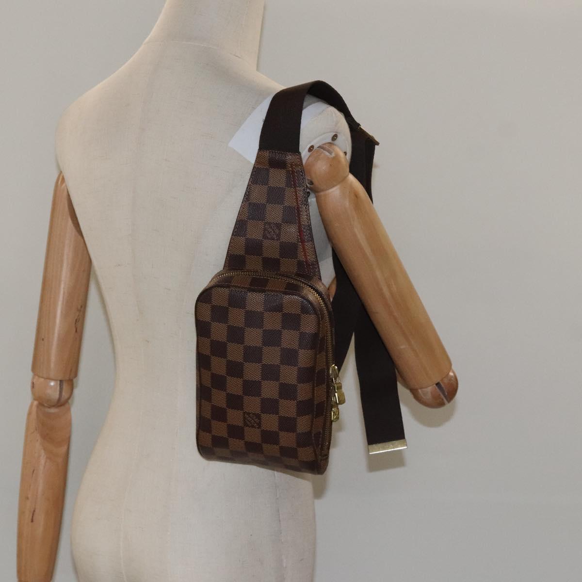 LOUIS VUITTON Damier Ebene Geronimos Shoulder Bag N51994 LV Auth 61322