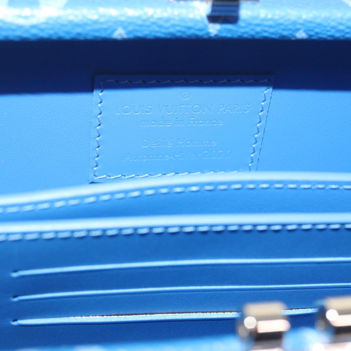 LOUIS VUITTON Monogram Clouds Wallet Trunk Clutch Bag Blue M20403 LV Auth 61941SM