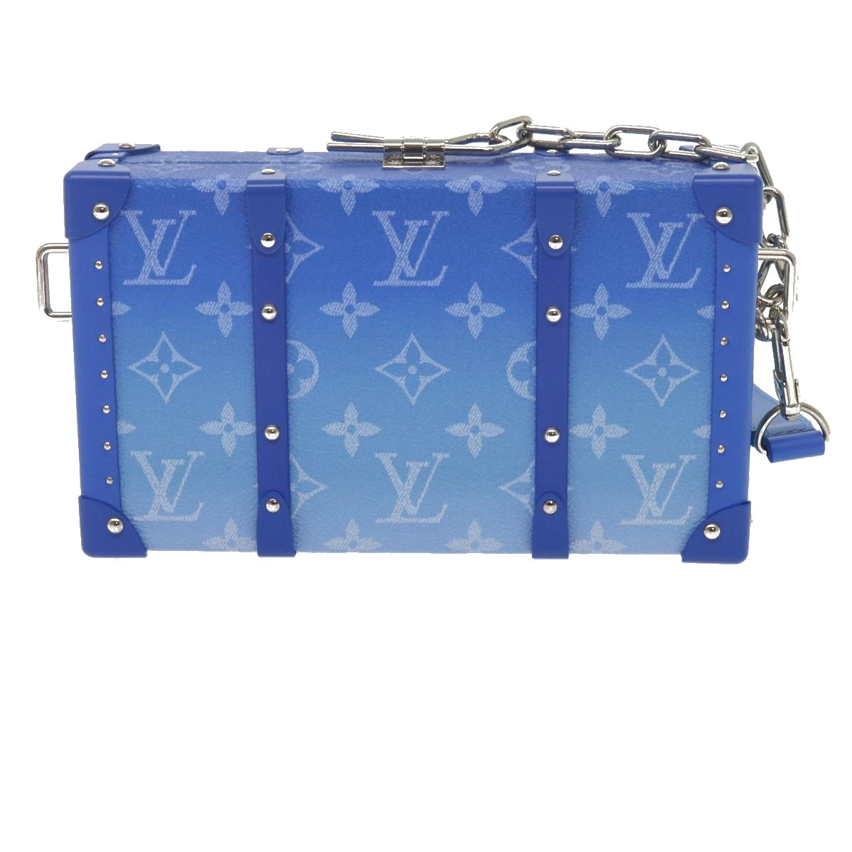 LOUIS VUITTON Monogram Clouds Wallet Trunk Clutch Bag Blue M20403 LV Auth 61941SM