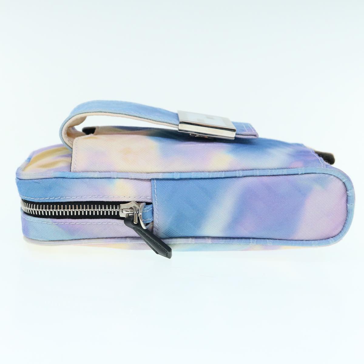 FENDI Zucca Canvas Shoulder Bag Light Blue Auth 62025SAV
