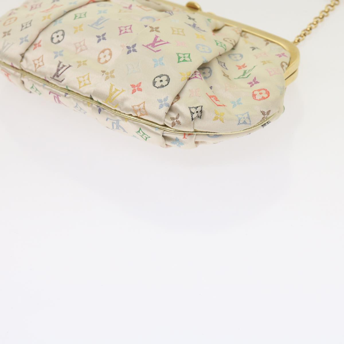 LOUIS VUITTON Monogram Multicolor Omoniere Hand Bag White LV Auth 62290SV