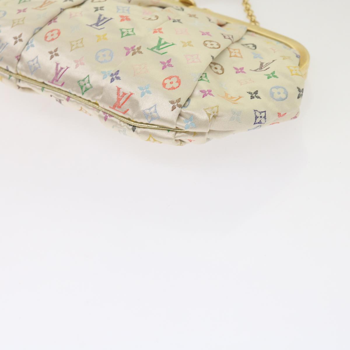 LOUIS VUITTON Monogram Multicolor Omoniere Hand Bag White LV Auth 62290SV