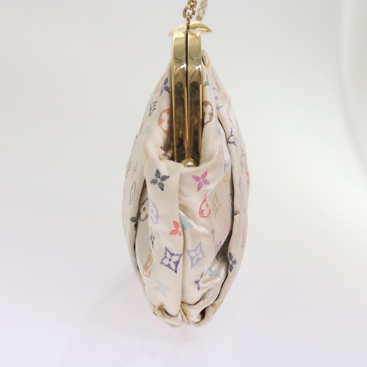LOUIS VUITTON Monogram Multicolor Omoniere Hand Bag White LV Auth 62290SV