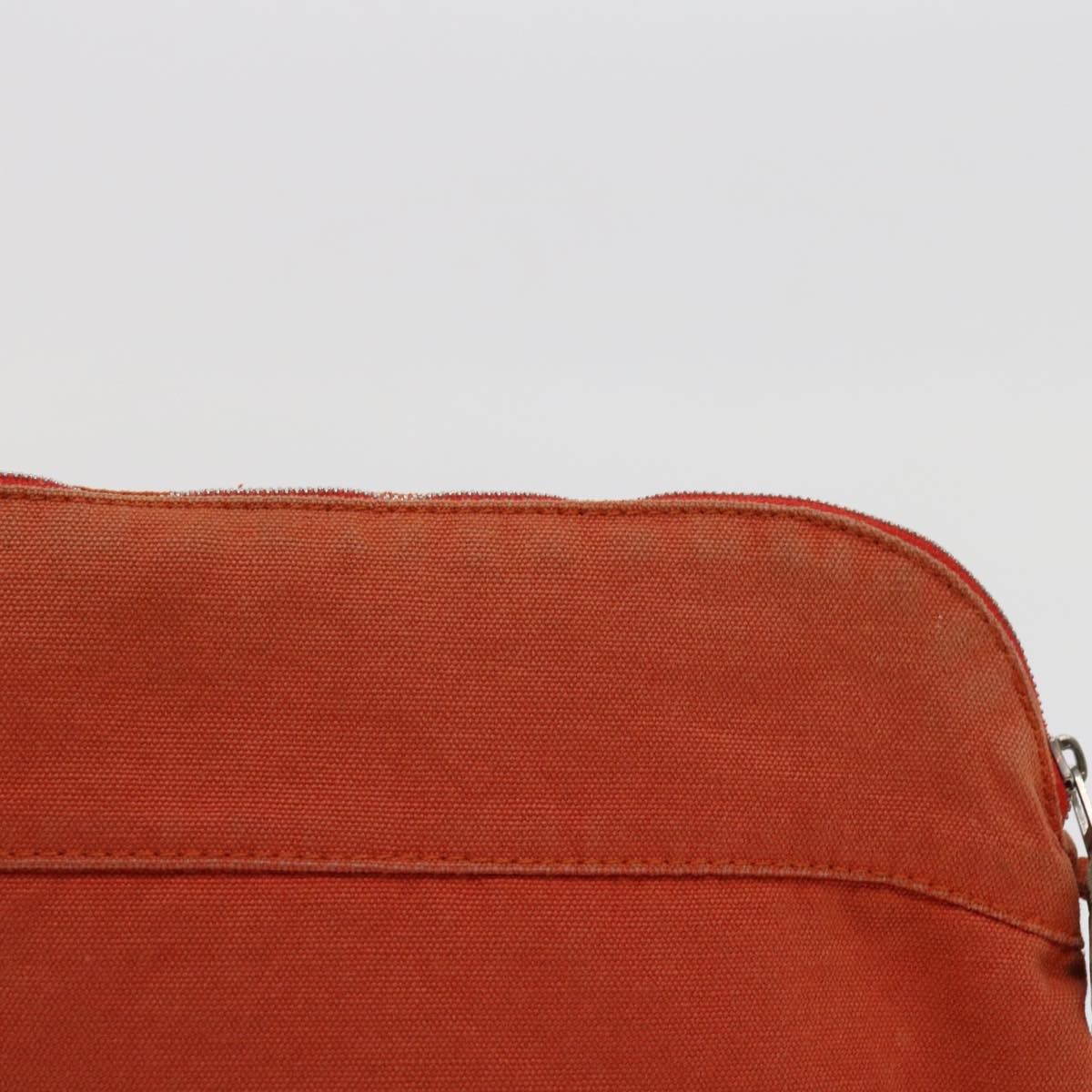 HERMES Bolide Pouch Canvas Orange Auth 62680
