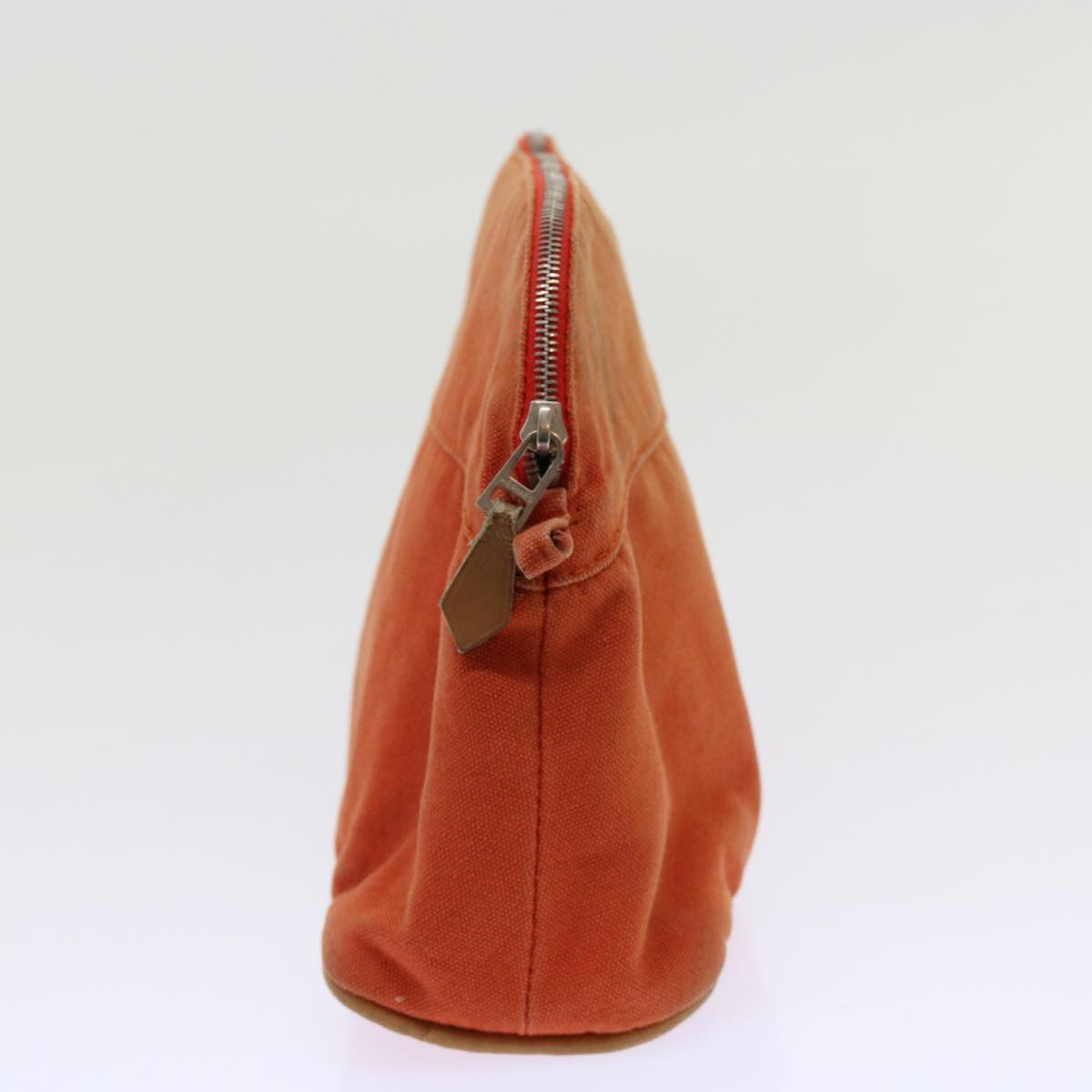 HERMES Bolide Pouch Canvas Orange Auth 62680