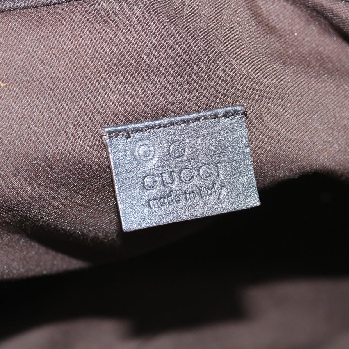 GUCCI GG Canvas Clutch Bag Dark Brown 112253 Auth 62829