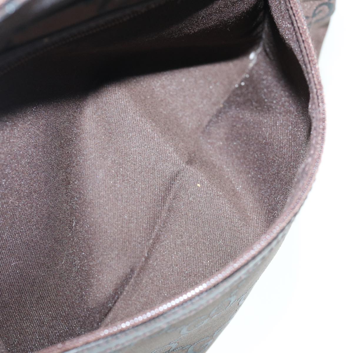 GUCCI GG Canvas Clutch Bag Dark Brown 112253 Auth 62829