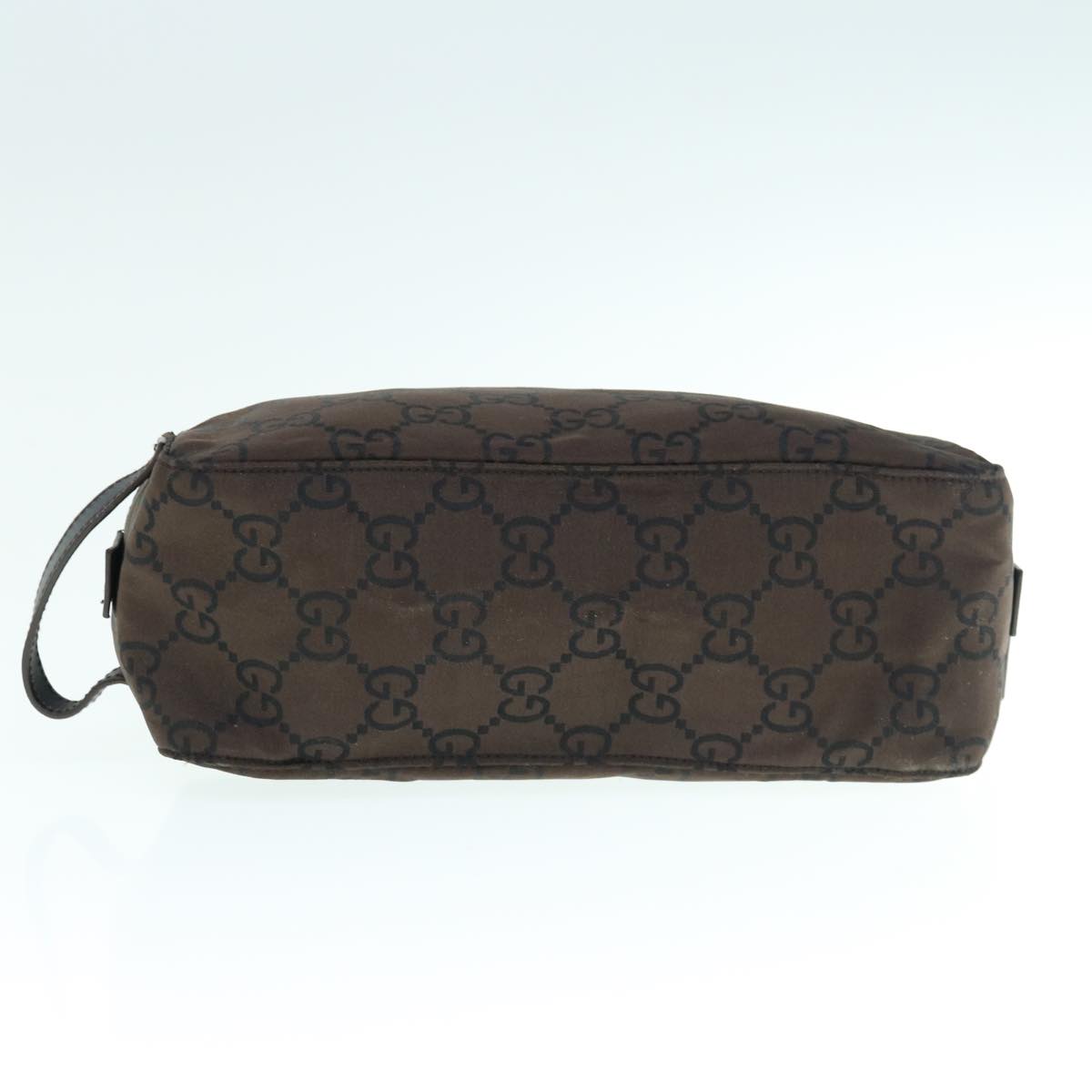 GUCCI GG Canvas Clutch Bag Dark Brown 112253 Auth 62829