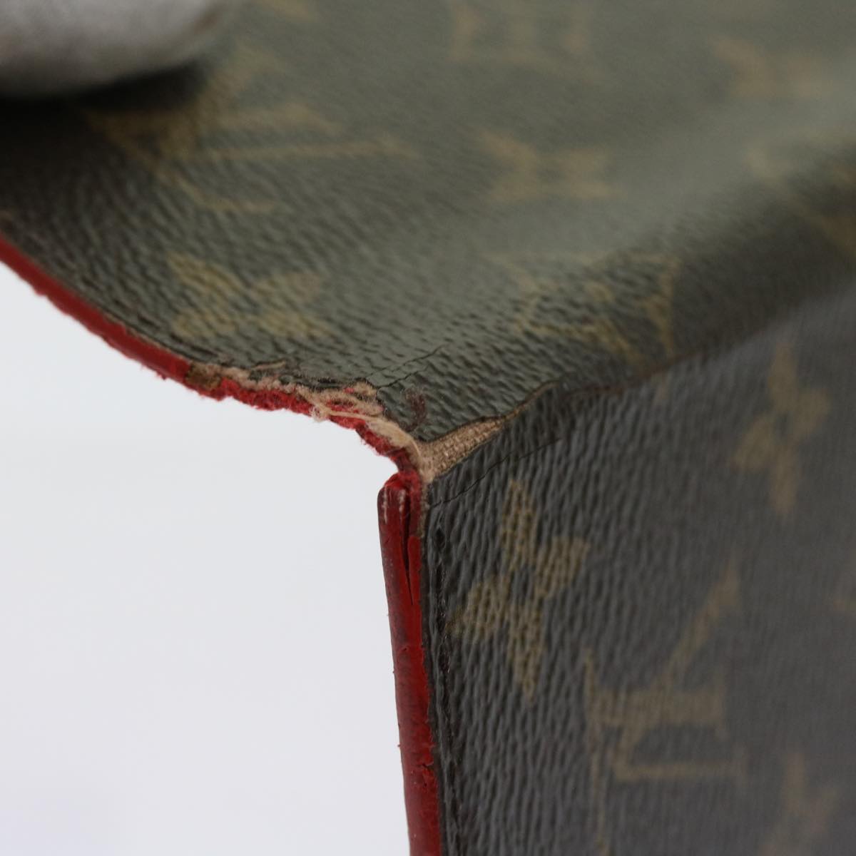 LOUIS VUITTON Monogram Damier Graphite iPhone Case 8 Set Red LV Auth 62862