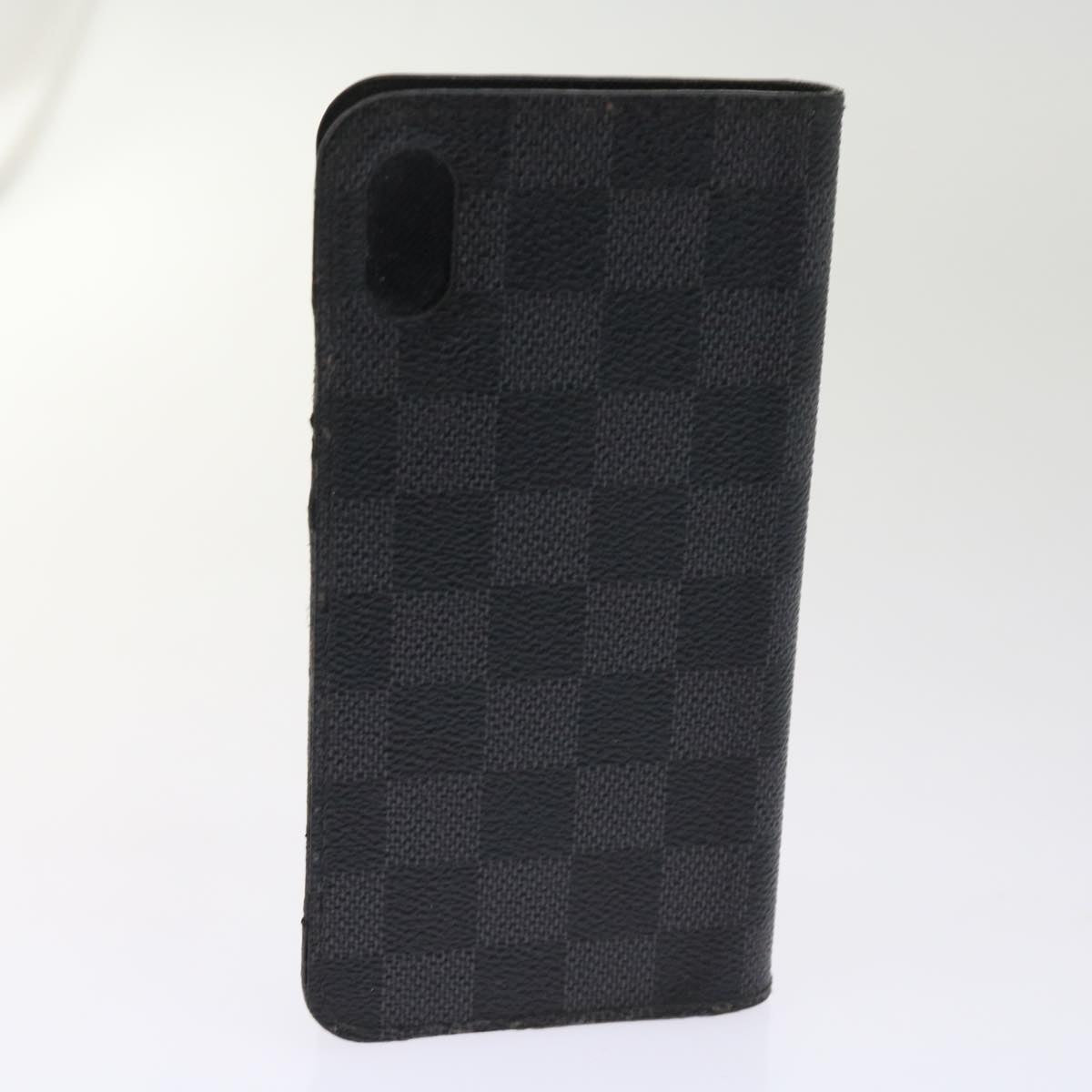 LOUIS VUITTON Monogram Damier Graphite iPhone Case 8 Set Red LV Auth 62862