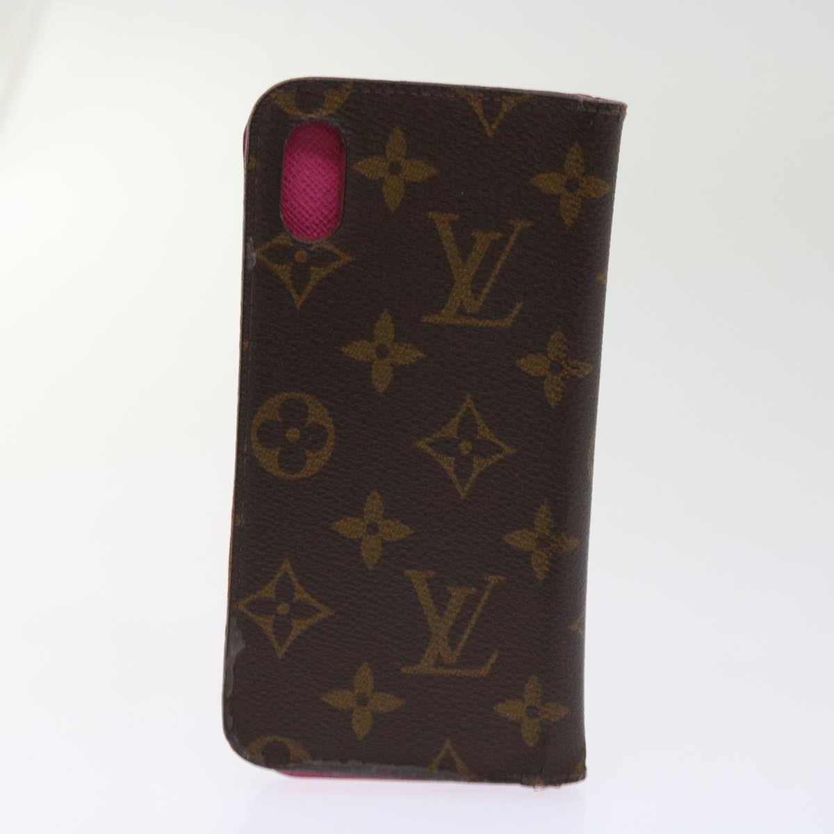 LOUIS VUITTON Monogram Damier Graphite iPhone Case 8 Set Red LV Auth 62862