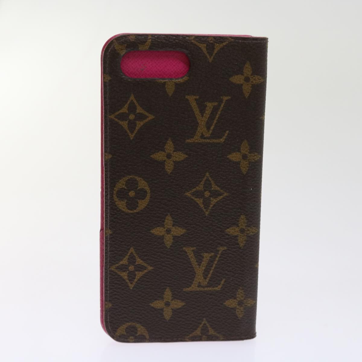LOUIS VUITTON Monogram Damier Graphite iPhone Case 8 Set Red LV Auth 62862