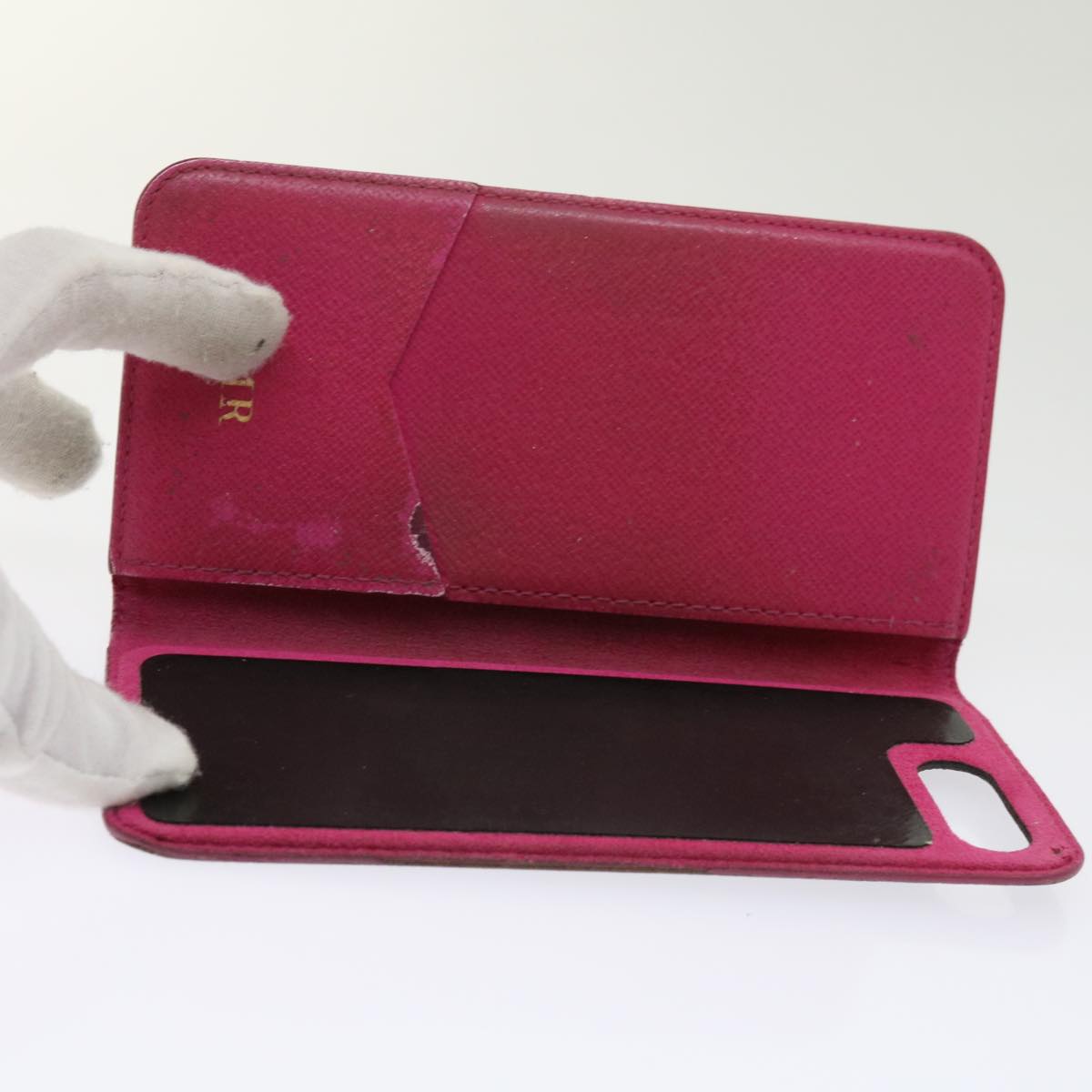 LOUIS VUITTON Monogram Damier Graphite iPhone Case 8 Set Red LV Auth 62862