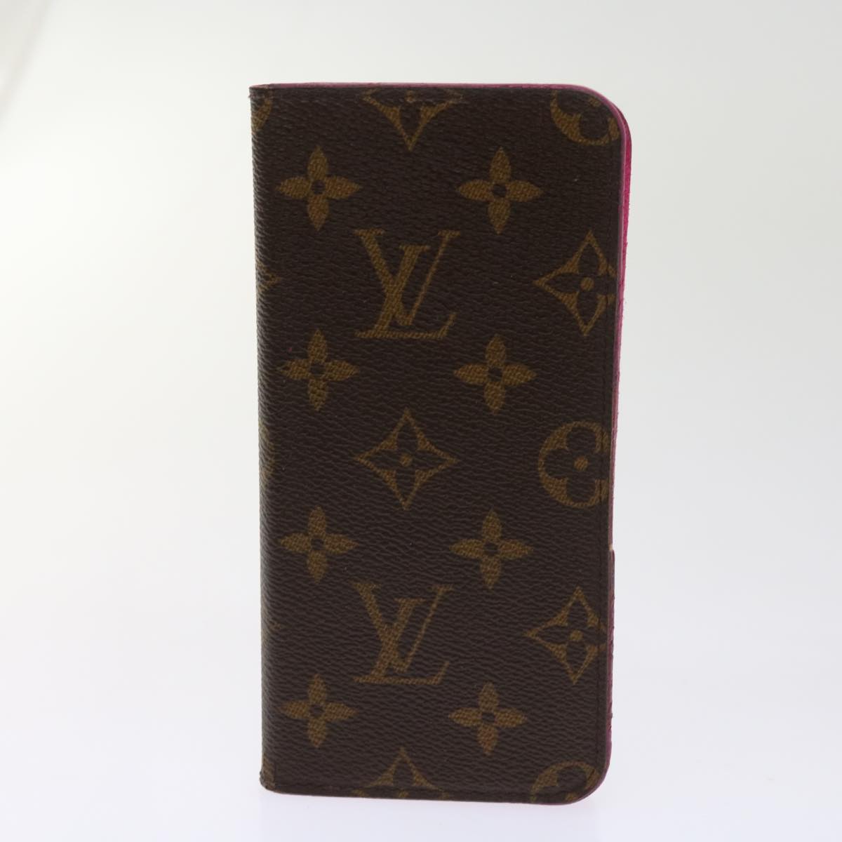 LOUIS VUITTON Monogram Damier Graphite iPhone Case 8 Set Red LV Auth 62862