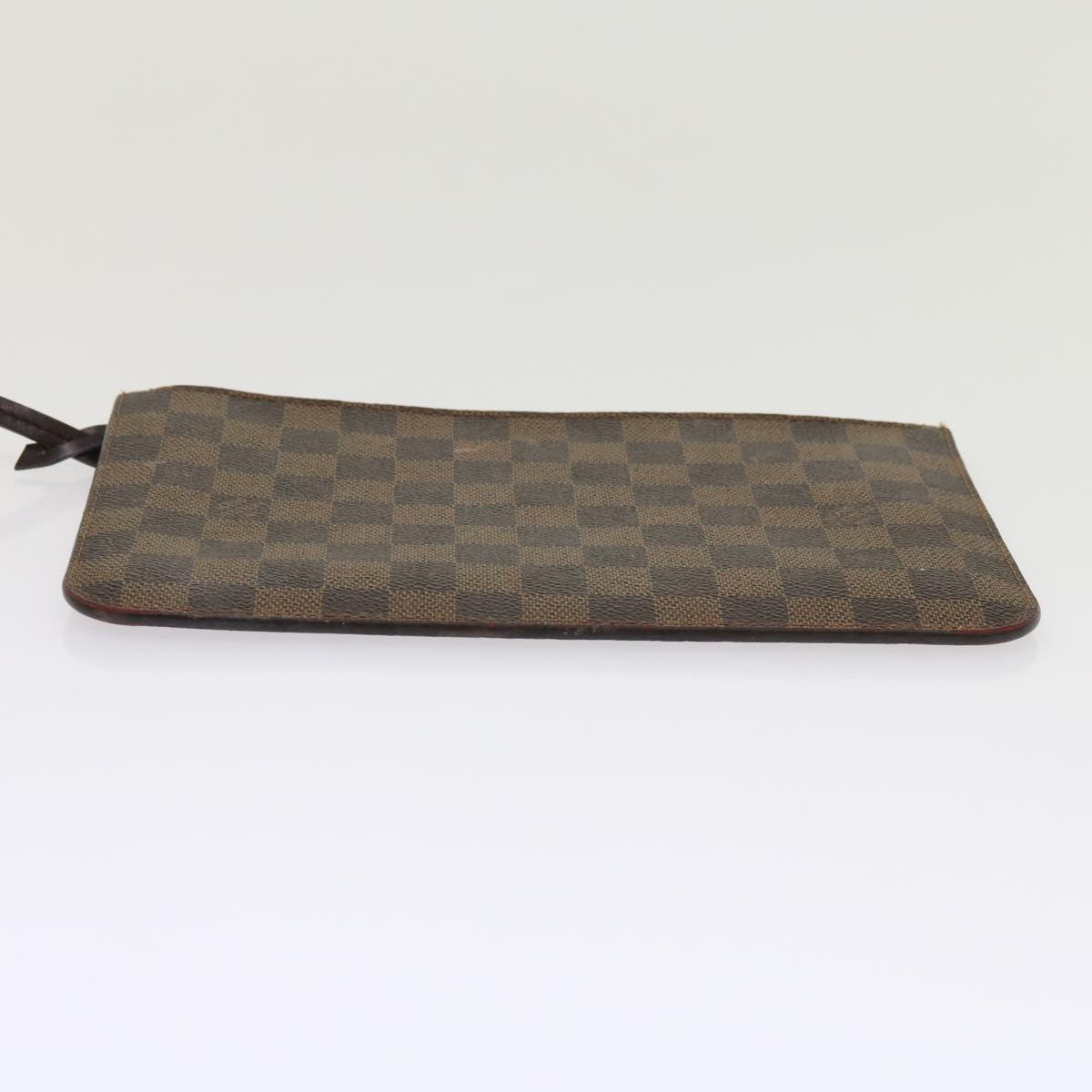 LOUIS VUITTON Damier Ebene Neverfull MM Pouch Accessory Pouch LV Auth 63478