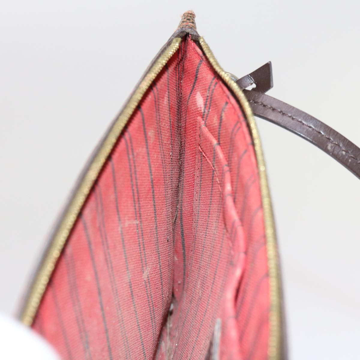 LOUIS VUITTON Damier Ebene Neverfull MM Pouch Accessory Pouch LV Auth 63478