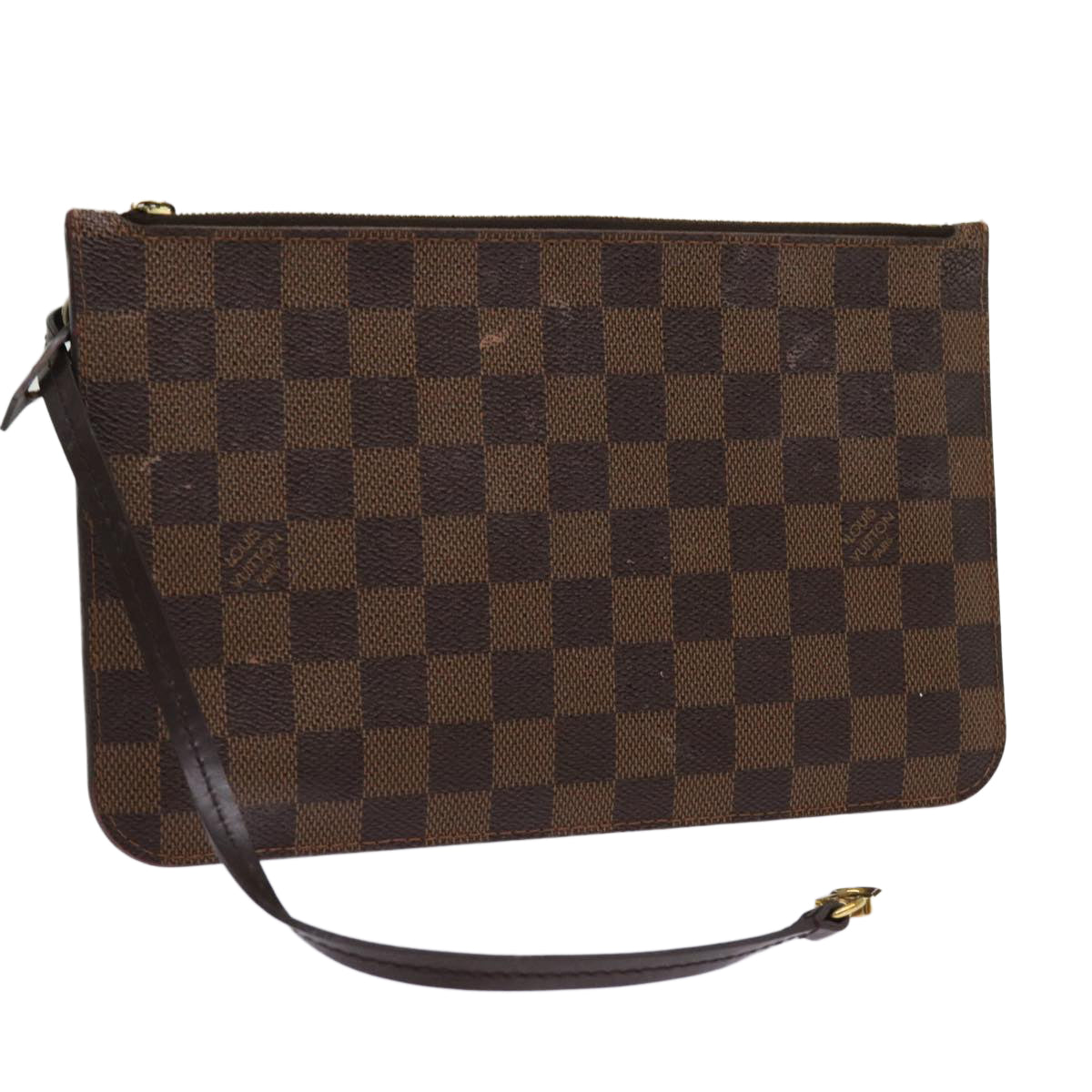 LOUIS VUITTON Damier Ebene Neverfull MM Pouch Accessory Pouch LV Auth 63478