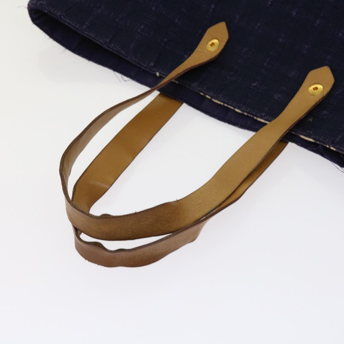 HERMES Amedabadiego GM Tote Bag Cotton Purple Auth 63546