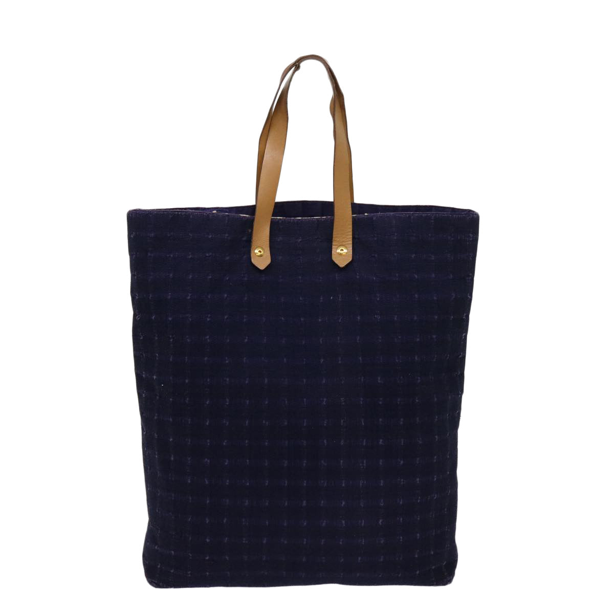 HERMES Amedabadiego GM Tote Bag Cotton Purple Auth 63546