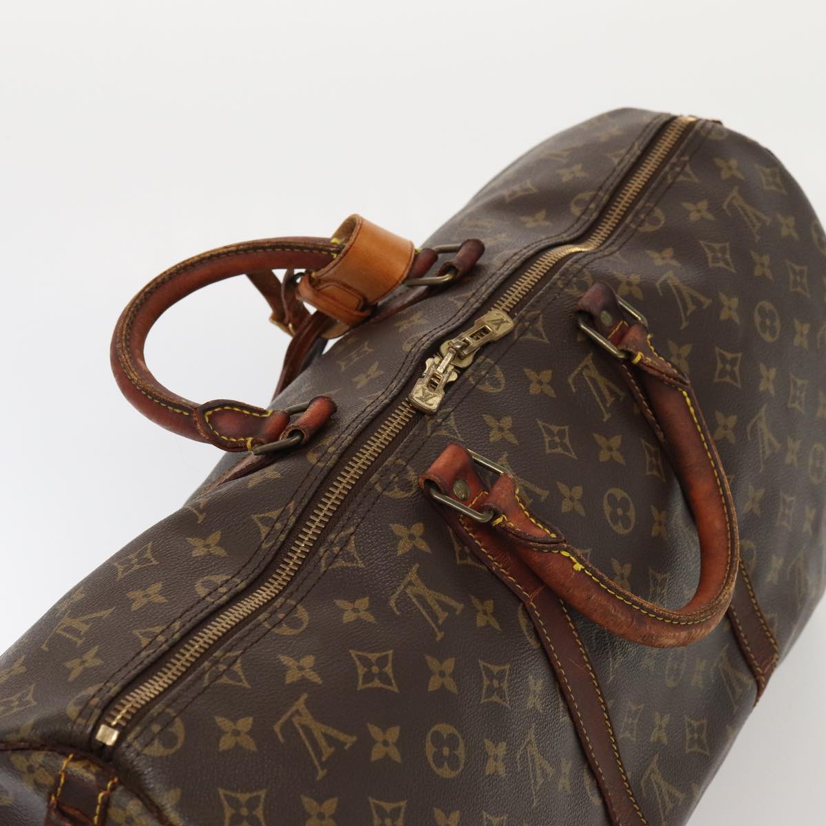 LOUIS VUITTON Monogram Keepall Bandouliere 50 Boston Bag M41416 LV Auth 63736