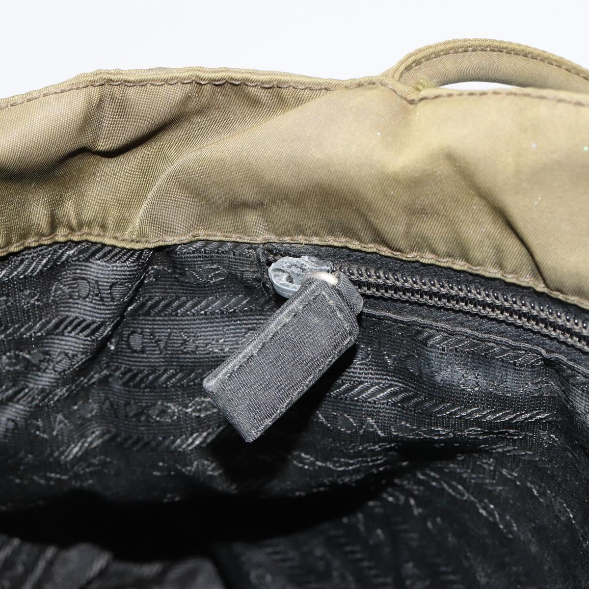 PRADA Tote Bag Nylon Khaki Auth 63975