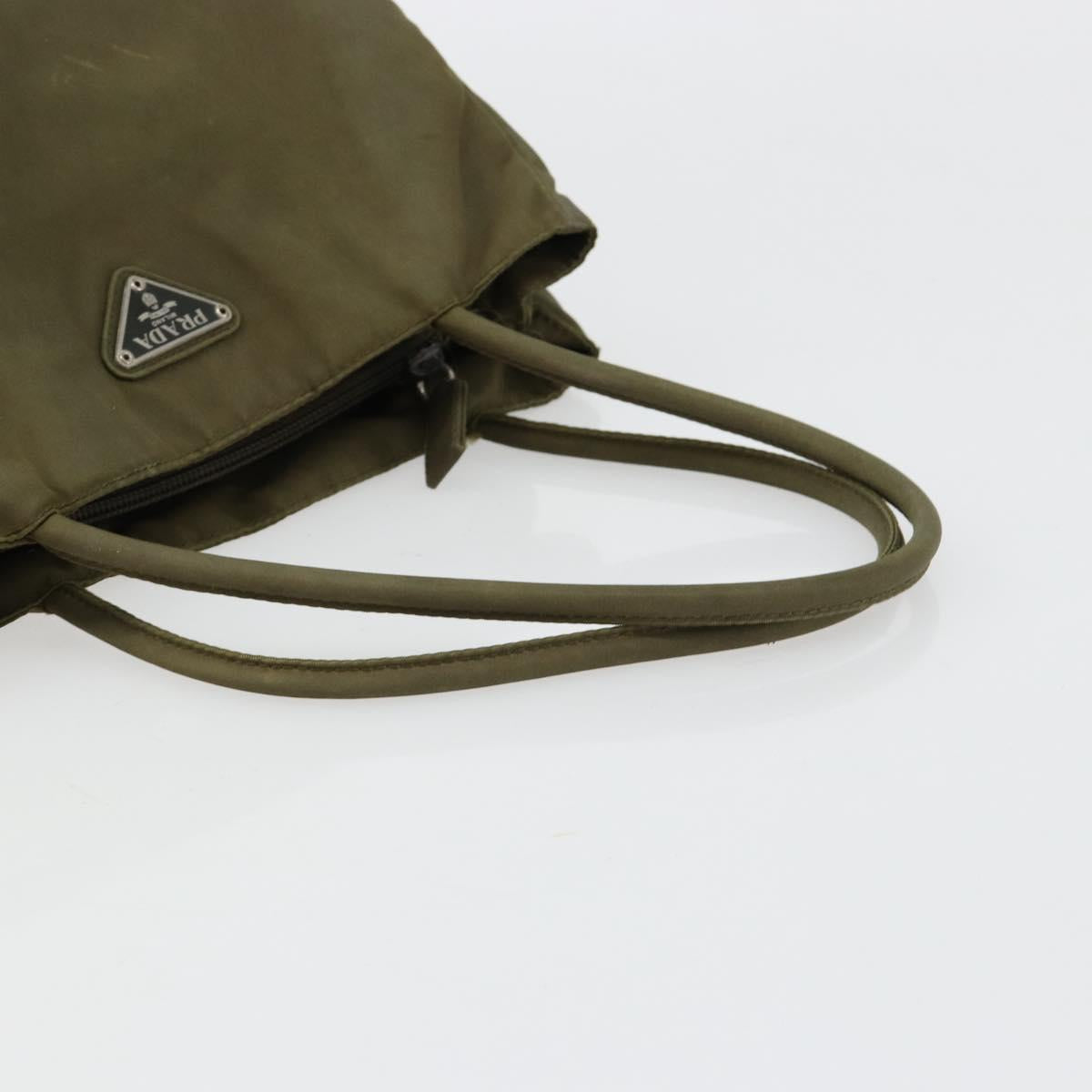 PRADA Tote Bag Nylon Khaki Auth 63975