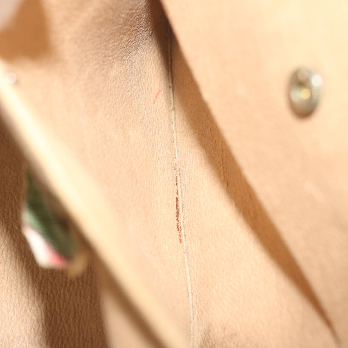 GUCCI GG Canvas Web Sherry Line Clutch Bag PVC Beige Green Red Auth 64005