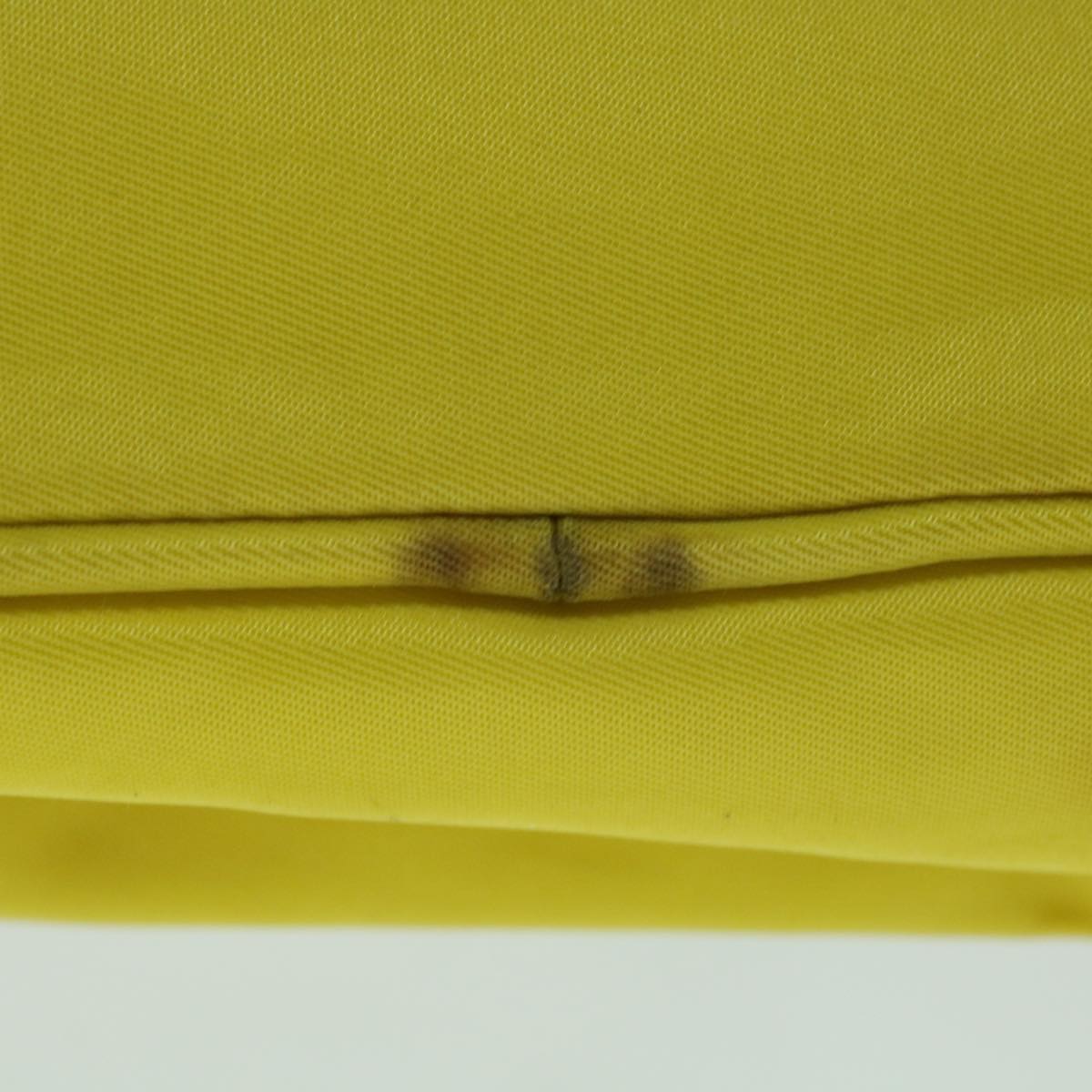 PRADA Accessory Pouch Nylon Yellow Auth 64205