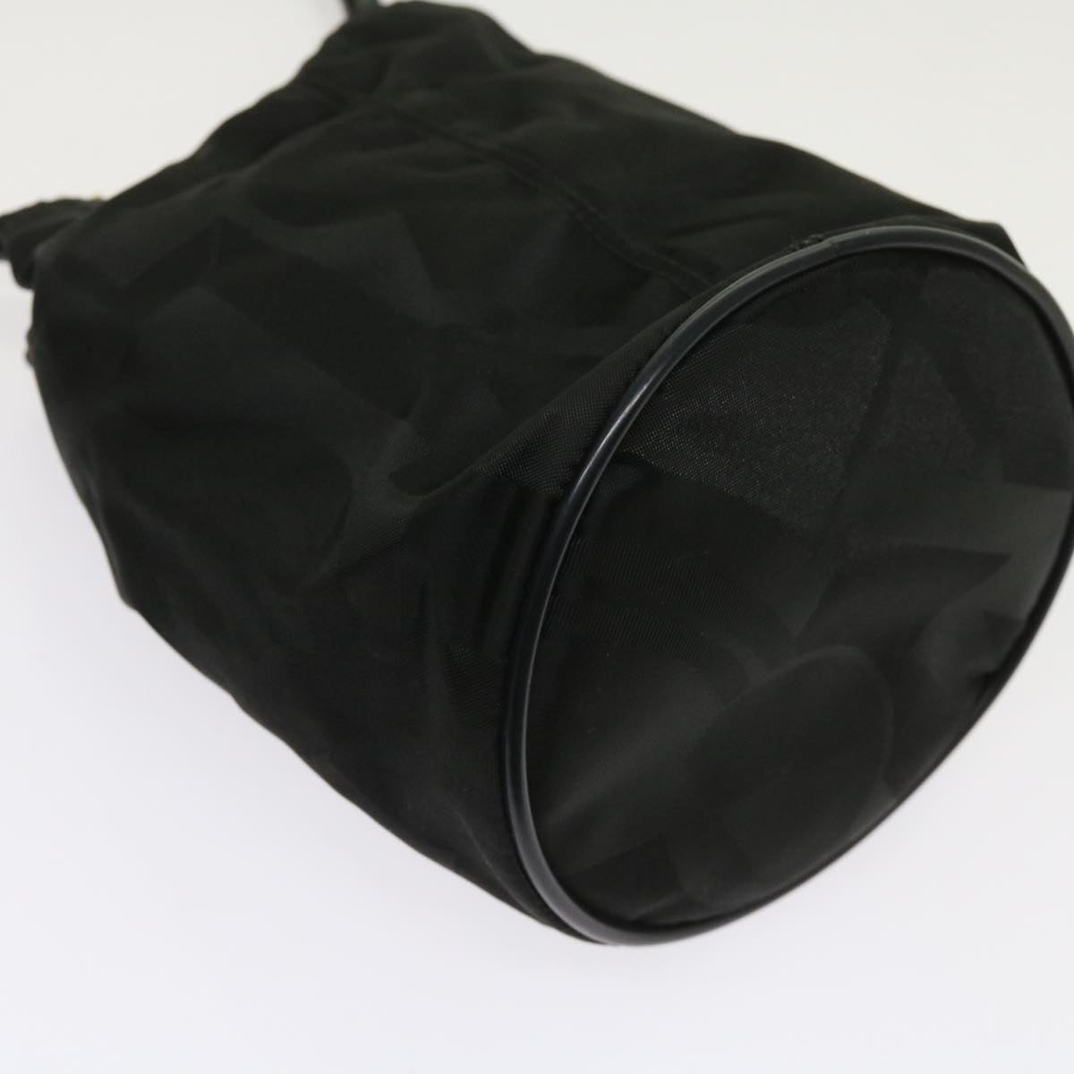 Salvatore Ferragamo Hand Bag Nylon Black Auth 64218
