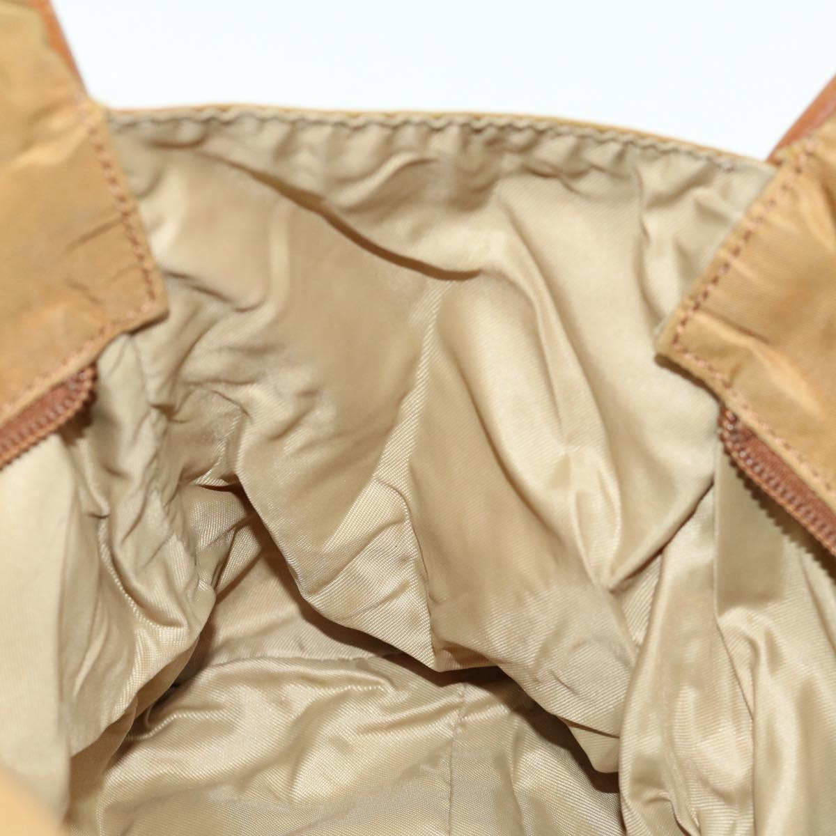 CELINE Hand Bag Nylon Khaki Auth 64274