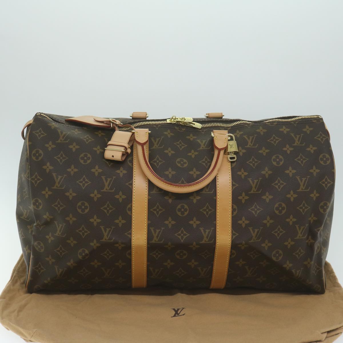LOUIS VUITTON Monogram Keepall 50 Boston Bag M41426 LV Auth 64779A