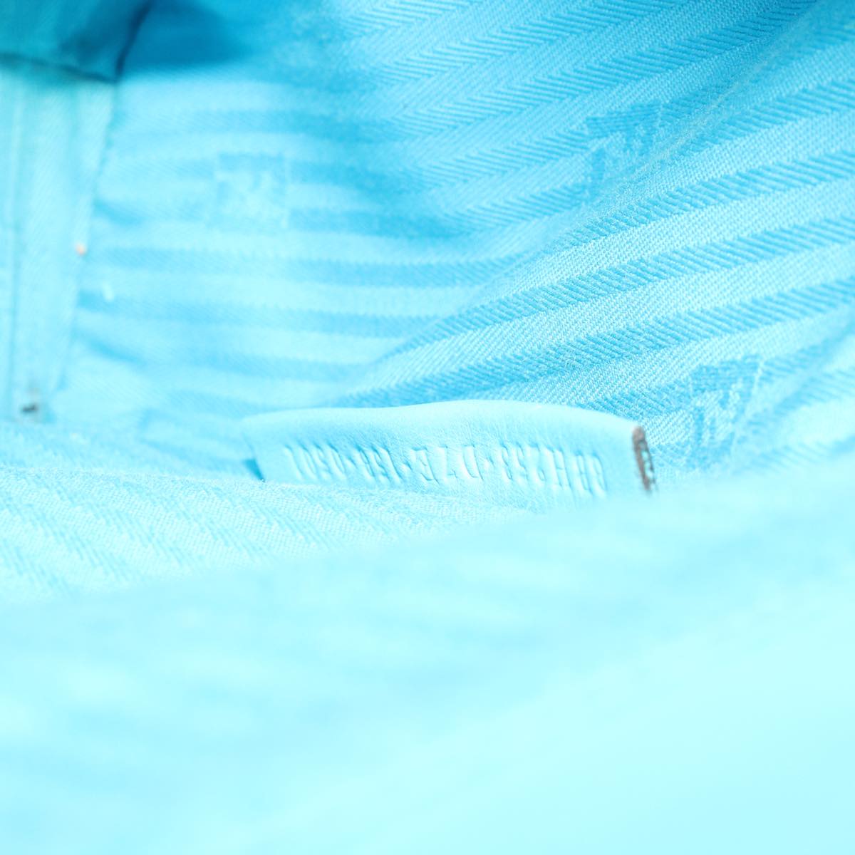 FENDI Petite To Jules Hand Bag Leather 2way Light Blue Auth 64810