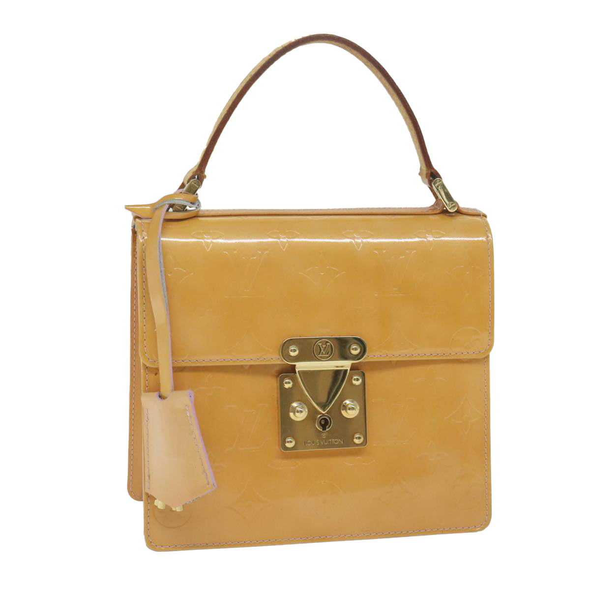 LOUIS VUITTON Vernis Spring Street Hand Bag Marshmallow Pink M91033 Auth 64914
