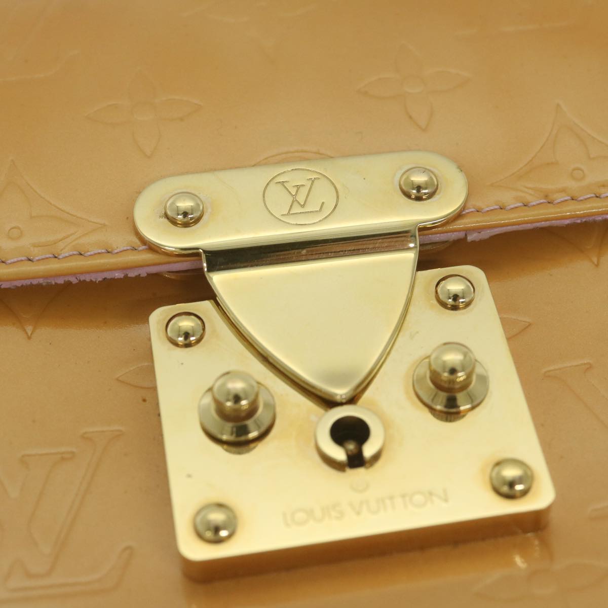 LOUIS VUITTON Vernis Spring Street Hand Bag Marshmallow Pink M91033 Auth 64914