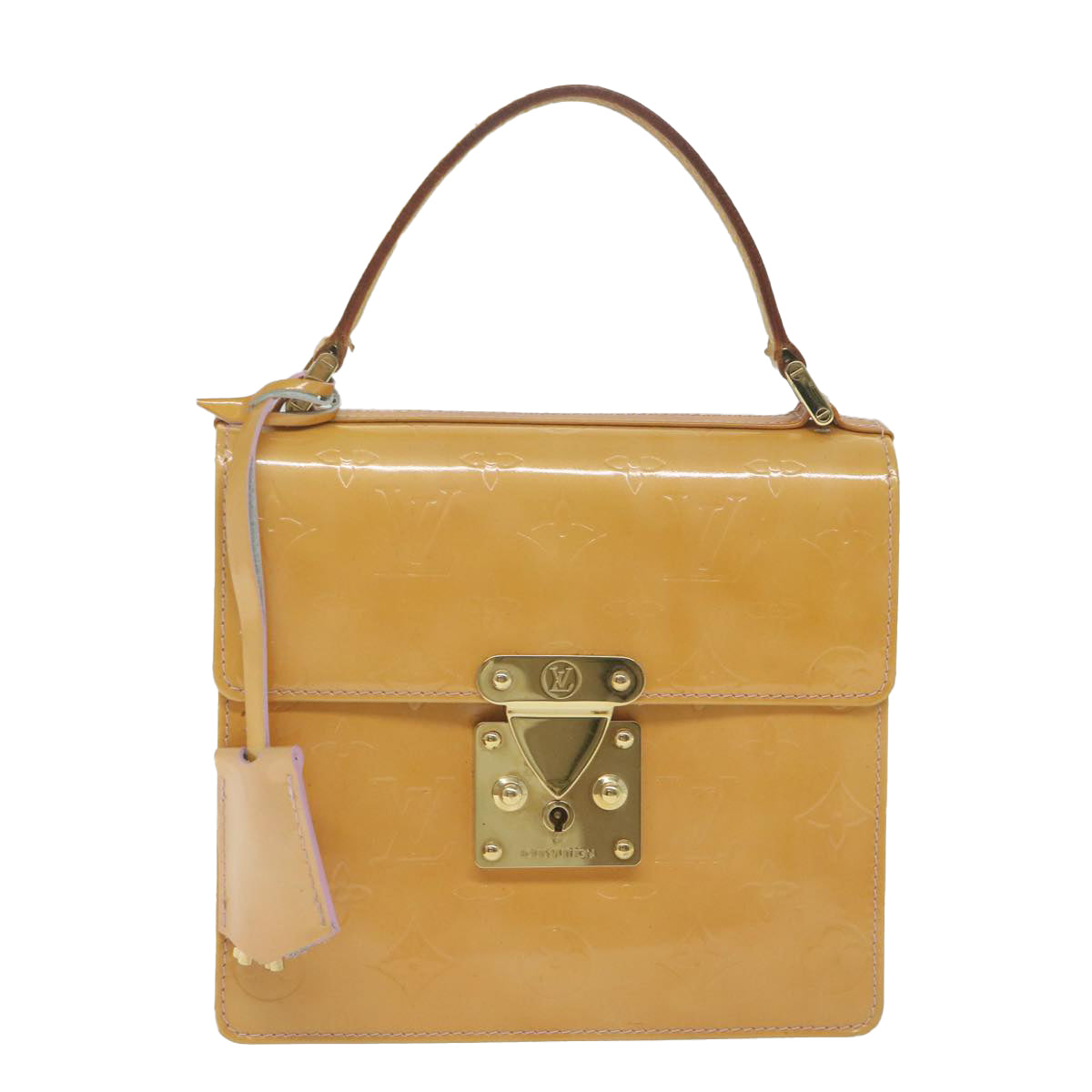 LOUIS VUITTON Vernis Spring Street Hand Bag Marshmallow Pink M91033 Auth 64914