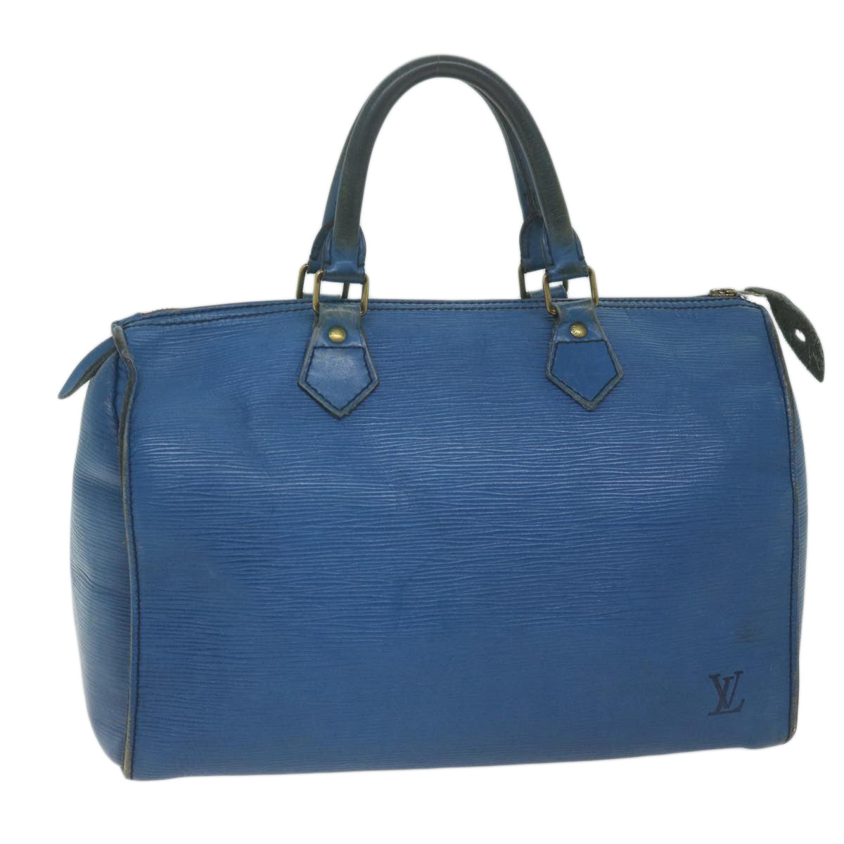 LOUIS VUITTON Epi Speedy 30 Hand Bag Toledo Blue M43005 LV Auth 65008