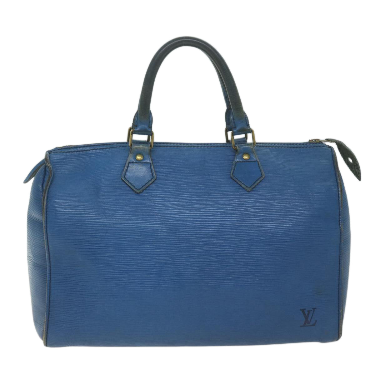LOUIS VUITTON Epi Speedy 30 Hand Bag Toledo Blue M43005 LV Auth 65008