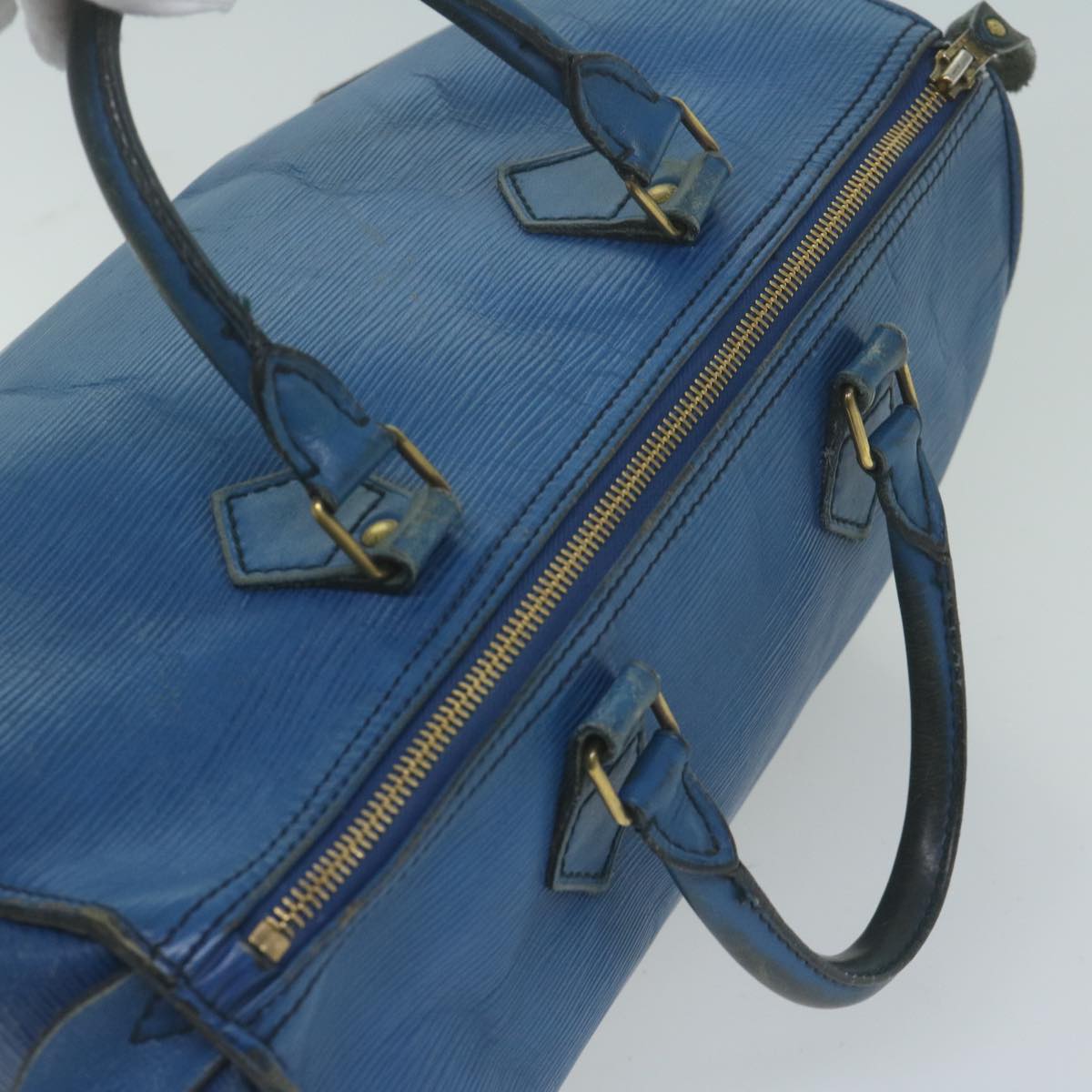 LOUIS VUITTON Epi Speedy 30 Hand Bag Toledo Blue M43005 LV Auth 65008