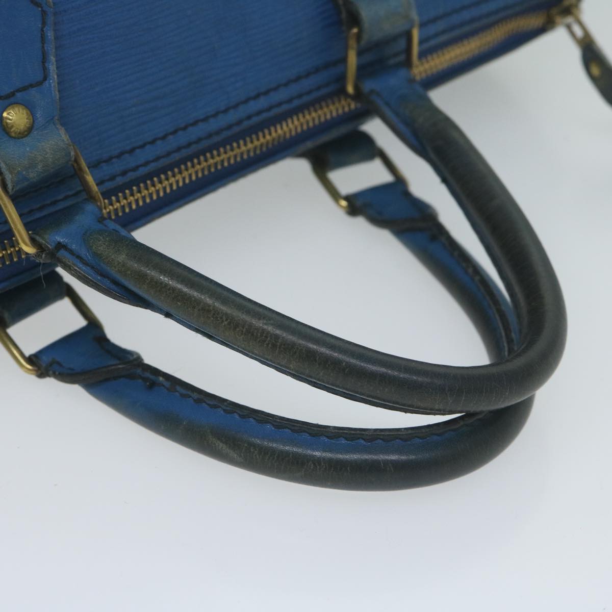 LOUIS VUITTON Epi Speedy 30 Hand Bag Toledo Blue M43005 LV Auth 65008