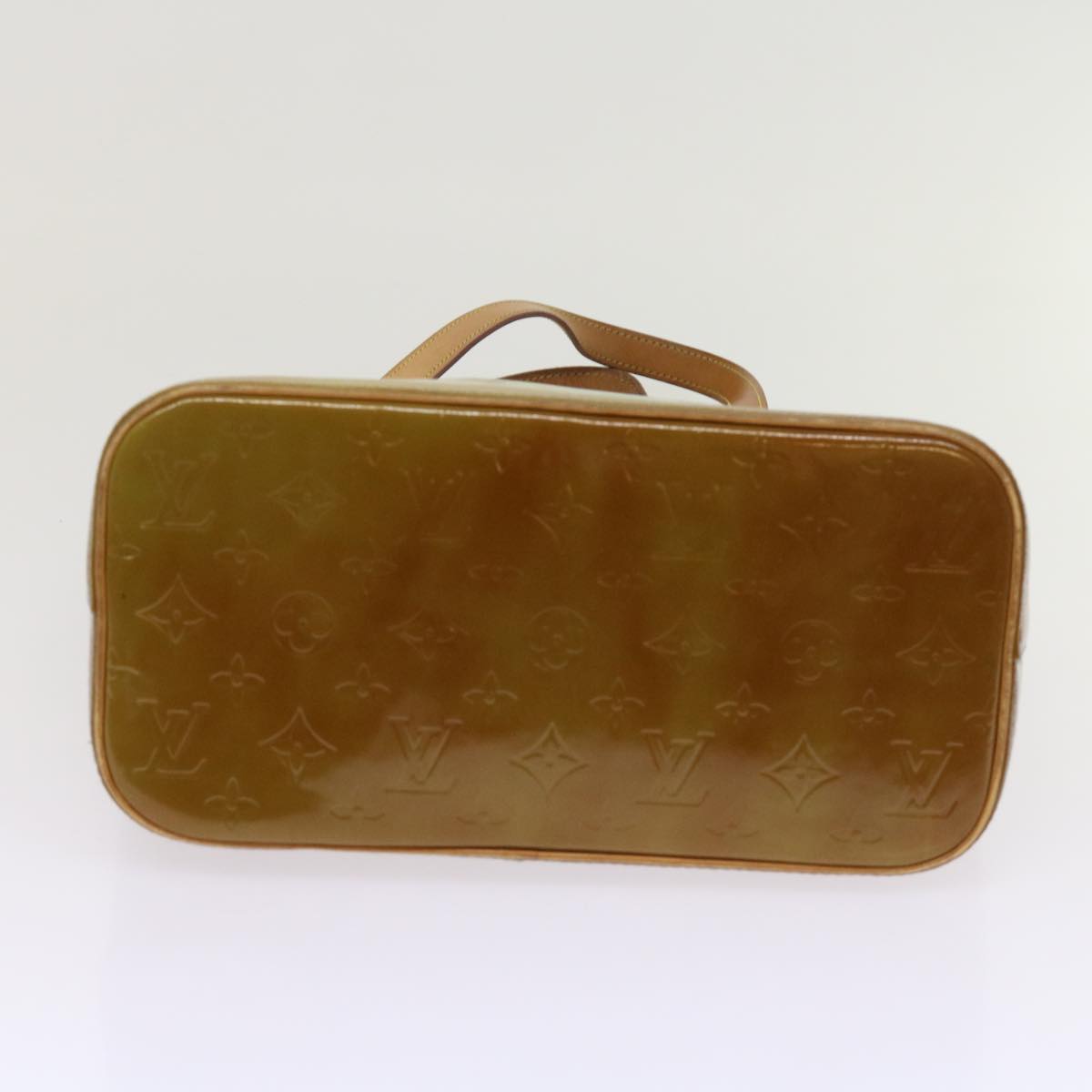 LOUIS VUITTON Monogram Vernis Houston Hand Bag Baby Blue M91005 LV Auth 65064